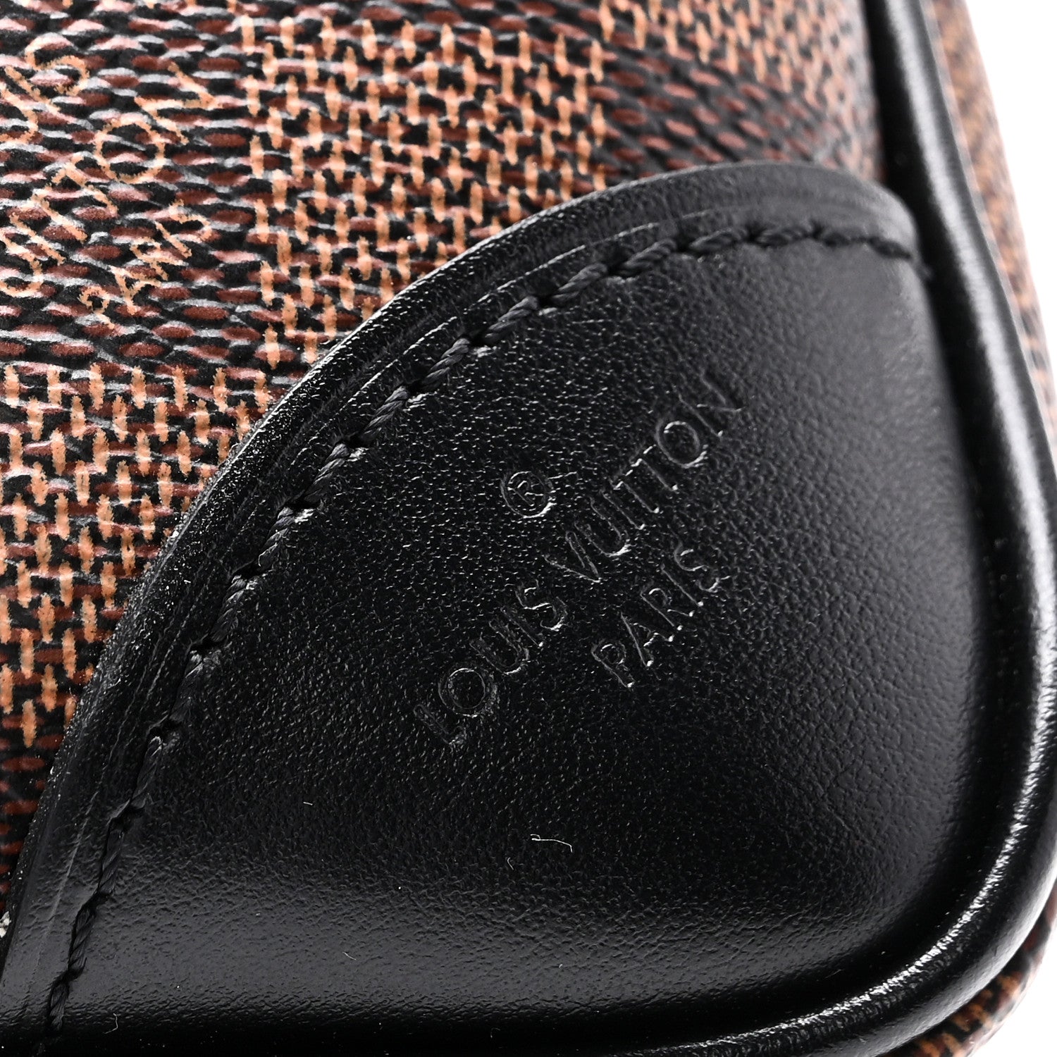 Louis Vuitton Damier Ebene Odeon PM Black 6 of 9