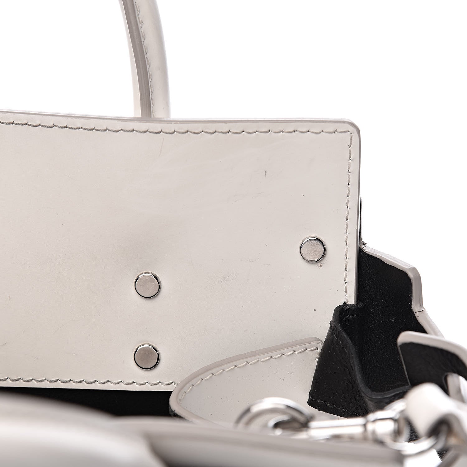 Givenchy Grained Calfskin Mini Horizon Satchel Off White 10 of 13