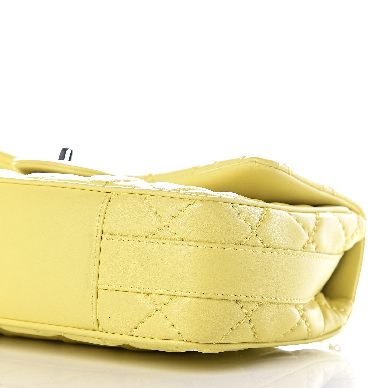 Chanel Lambskin Quilted Medium Easy Carry Flap Yellow 8 of 10