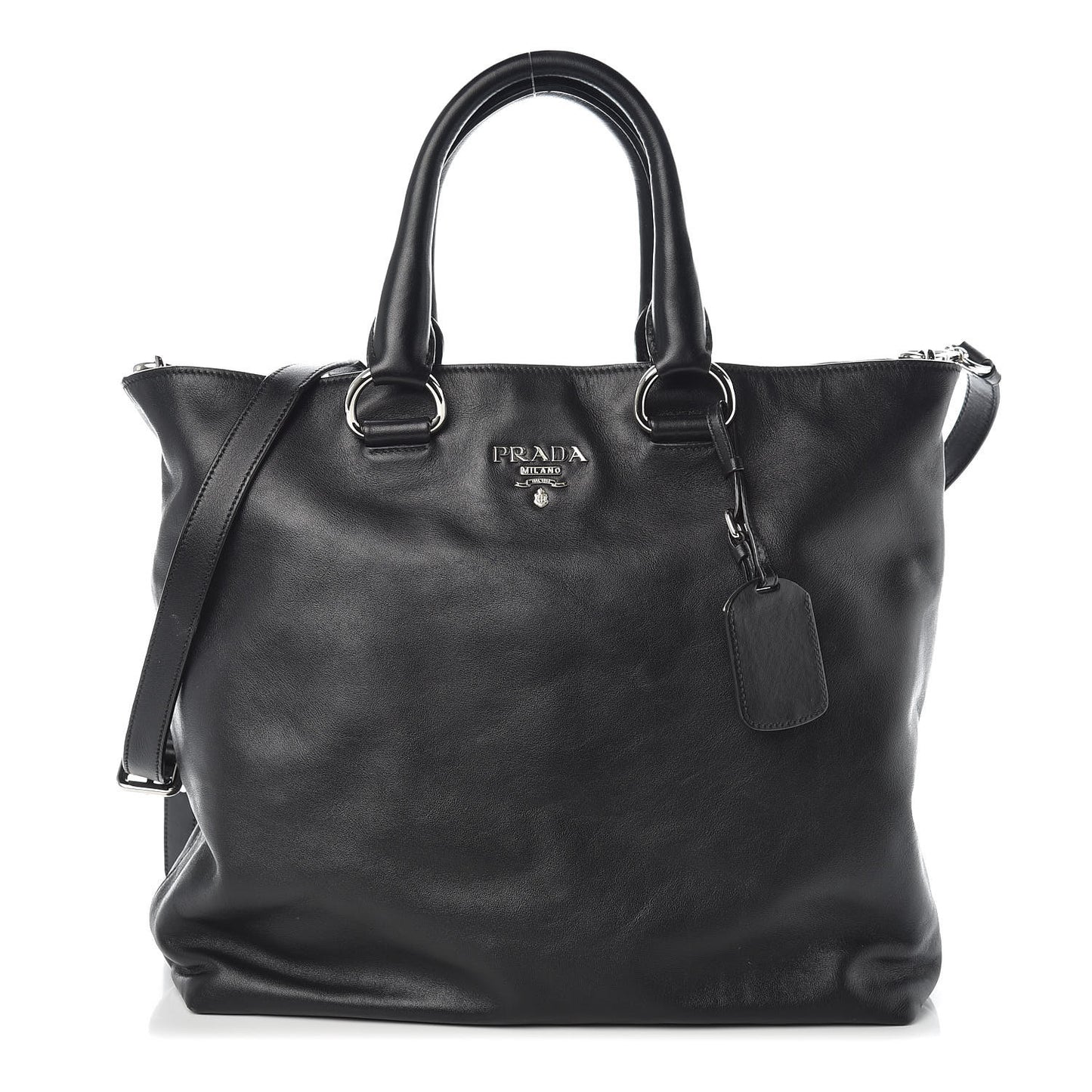 Soft Calf Shopping Tote Black