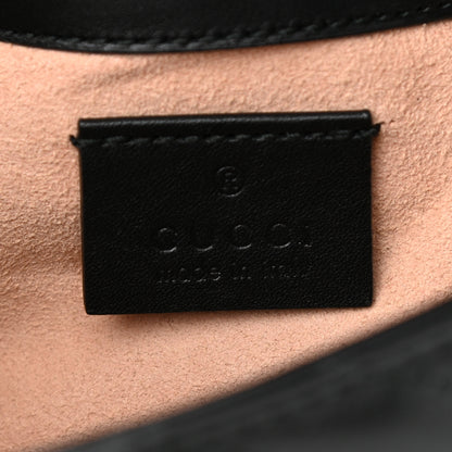 Gucci Calfskin Matelasse Super Mini GG Marmont Shoulder Bag Black 6 of 10