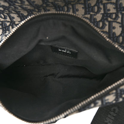 Christian Dior Oblique Mens Saddle Bag Blue 5 of 9