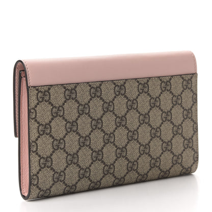 Gucci GG Supreme Monogram Calfskin Padlock Clutch Beige Perfect Pink 3 of 8