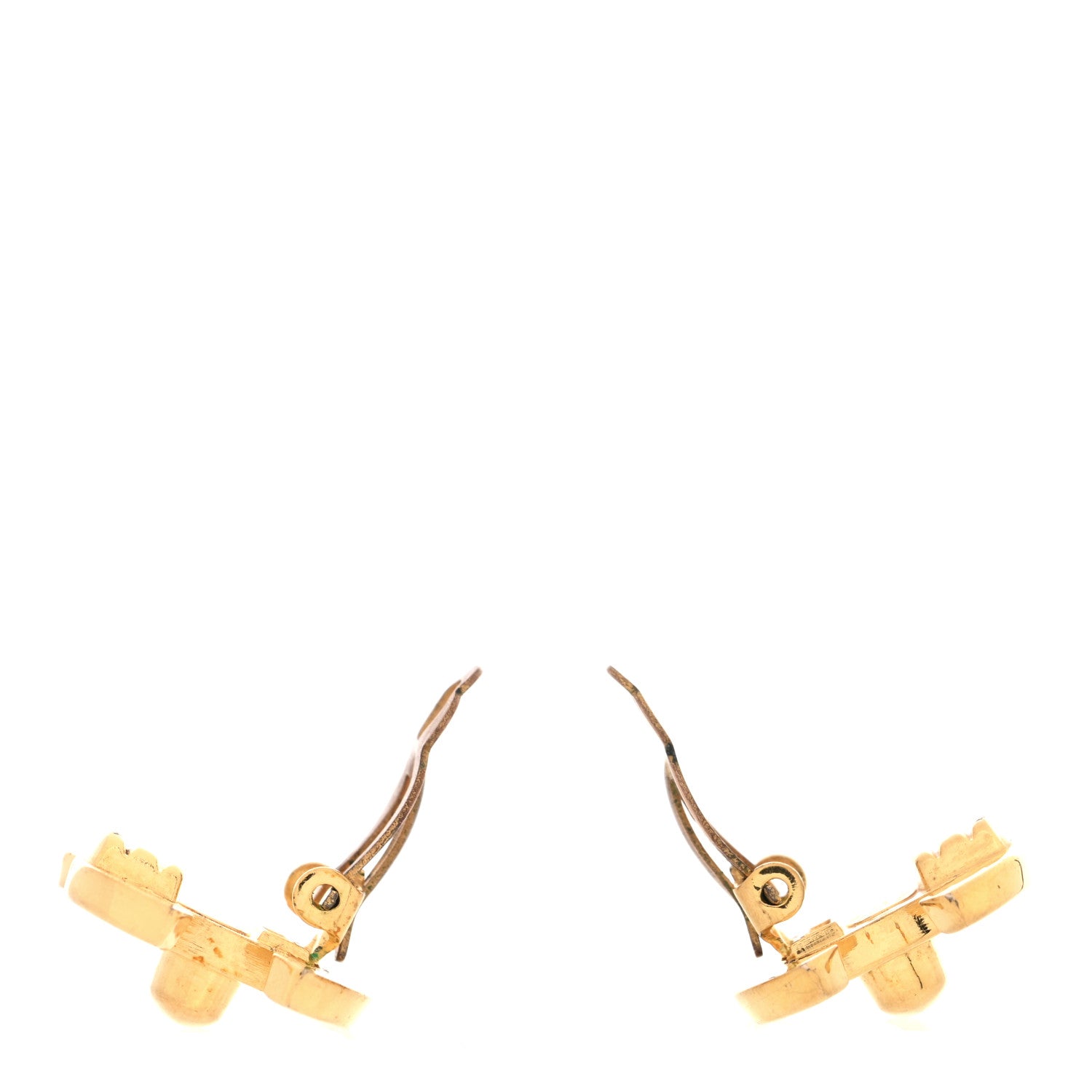 Chanel Metal CC Turnlock Clip On Earrings Gold 3 of 5