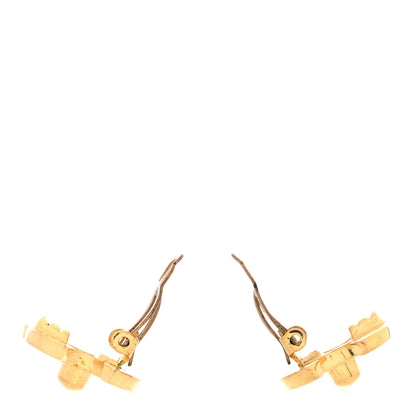 Chanel Metal CC Turnlock Clip On Earrings Gold 3 of 5