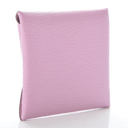 Hermes Chevre Mysore Bastia Coin Purse Mauve Sylvestre 3 of 8