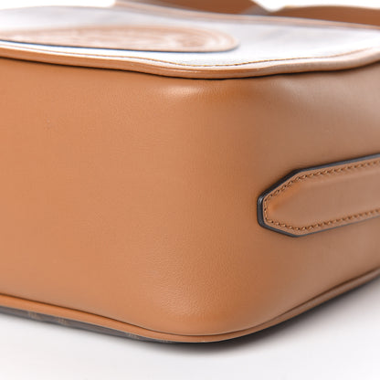 Fendi Glazed Fabric Vitello Century F is Fendi FF 1974 Stamp Patch Camera Case Mogano Panna Caramello 11 of 12