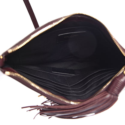 Saint Laurent Calfskin Teen Monogram Crossbody Bag Bordeaux 5 of 10