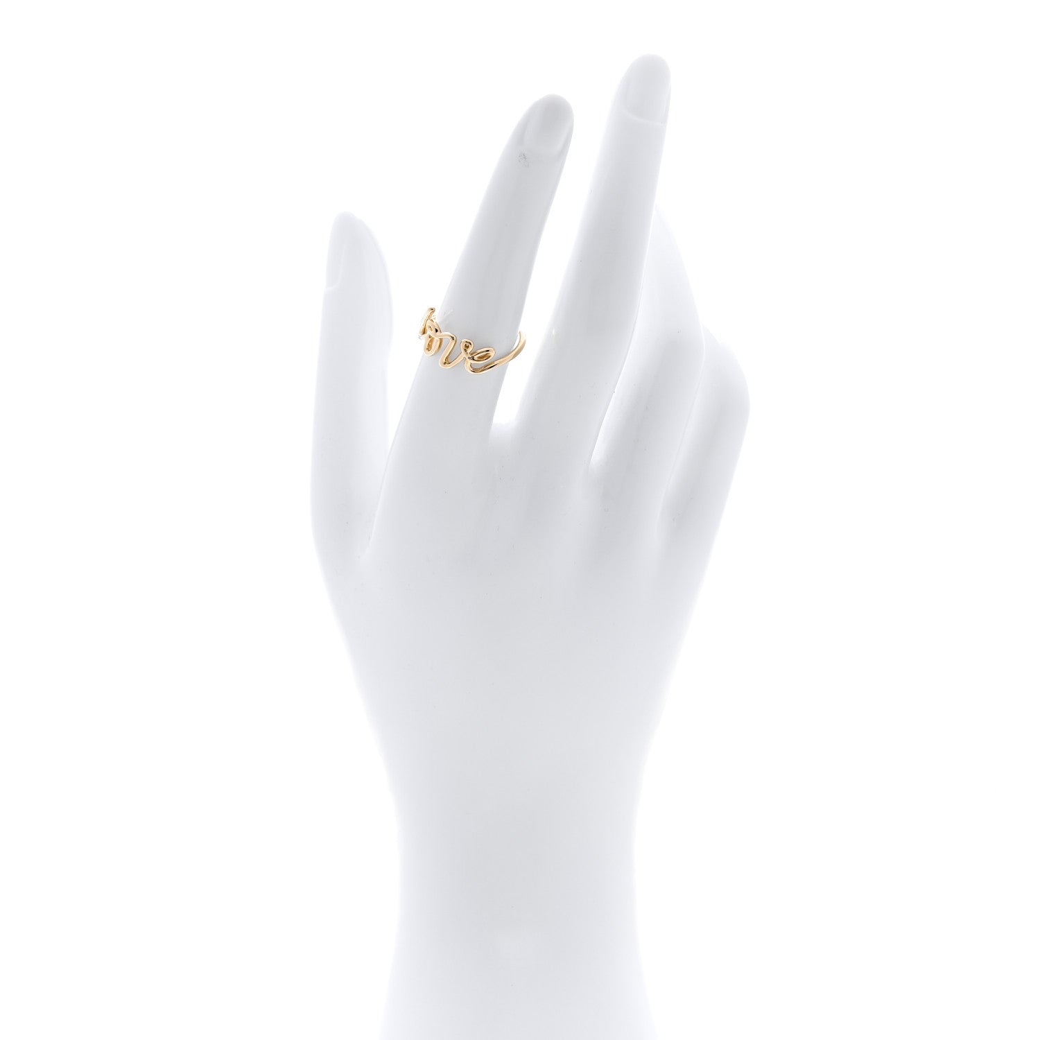 Tiffany 18K Yellow Gold Paloma's Graffiti Love Ring 53 6.5 2 of 5