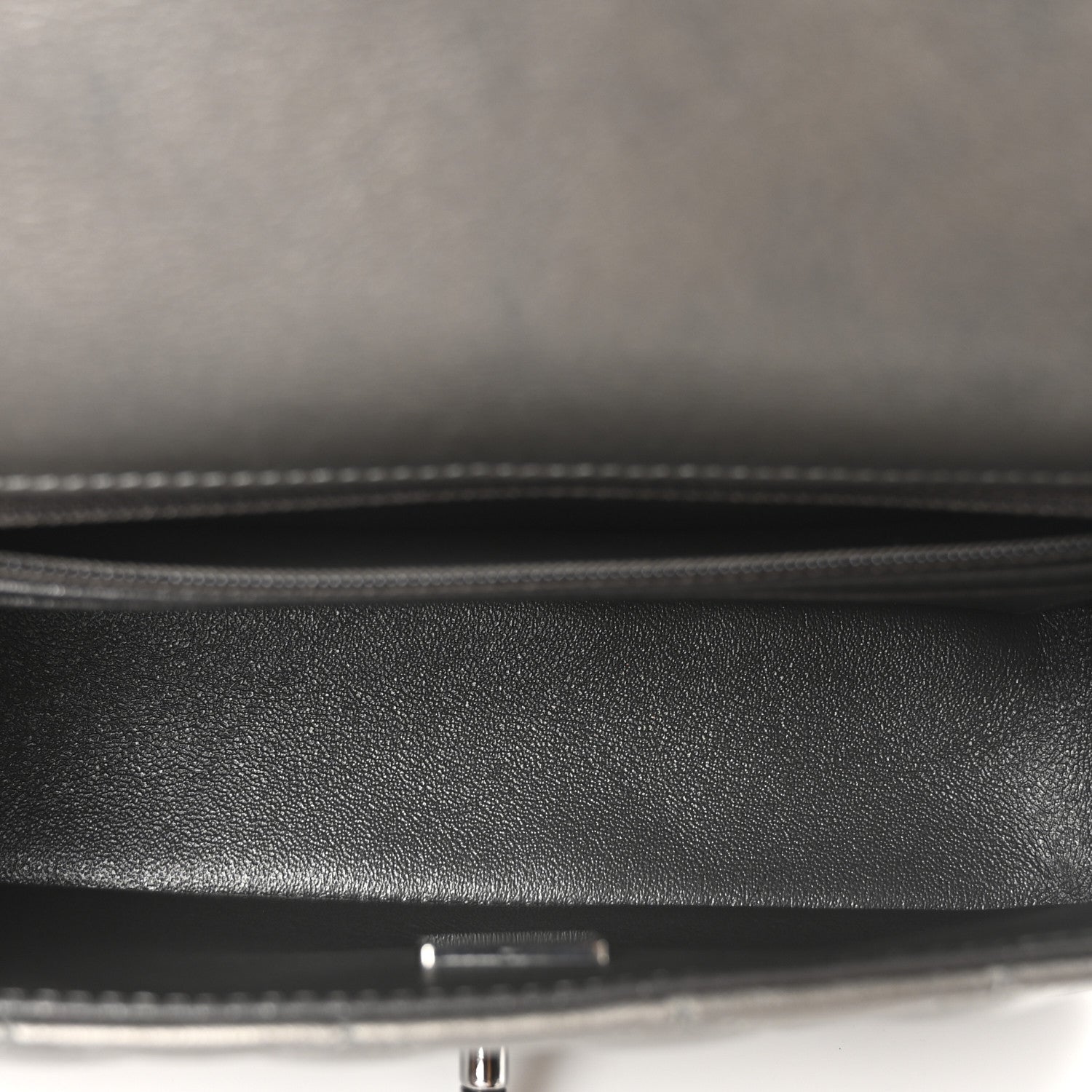 Chanel Metallic Lambskin Quilted Mini Rectangular Flap  Dark Grey 5 of 10