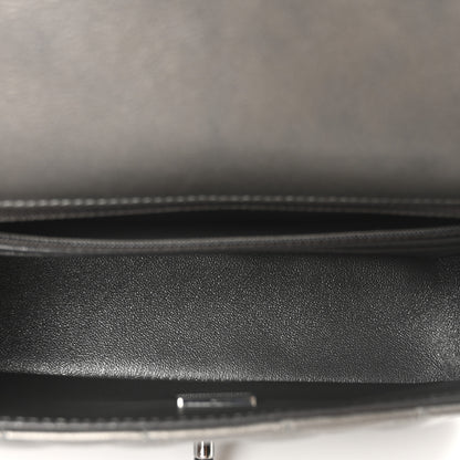 Chanel Metallic Lambskin Quilted Mini Rectangular Flap  Dark Grey 5 of 10