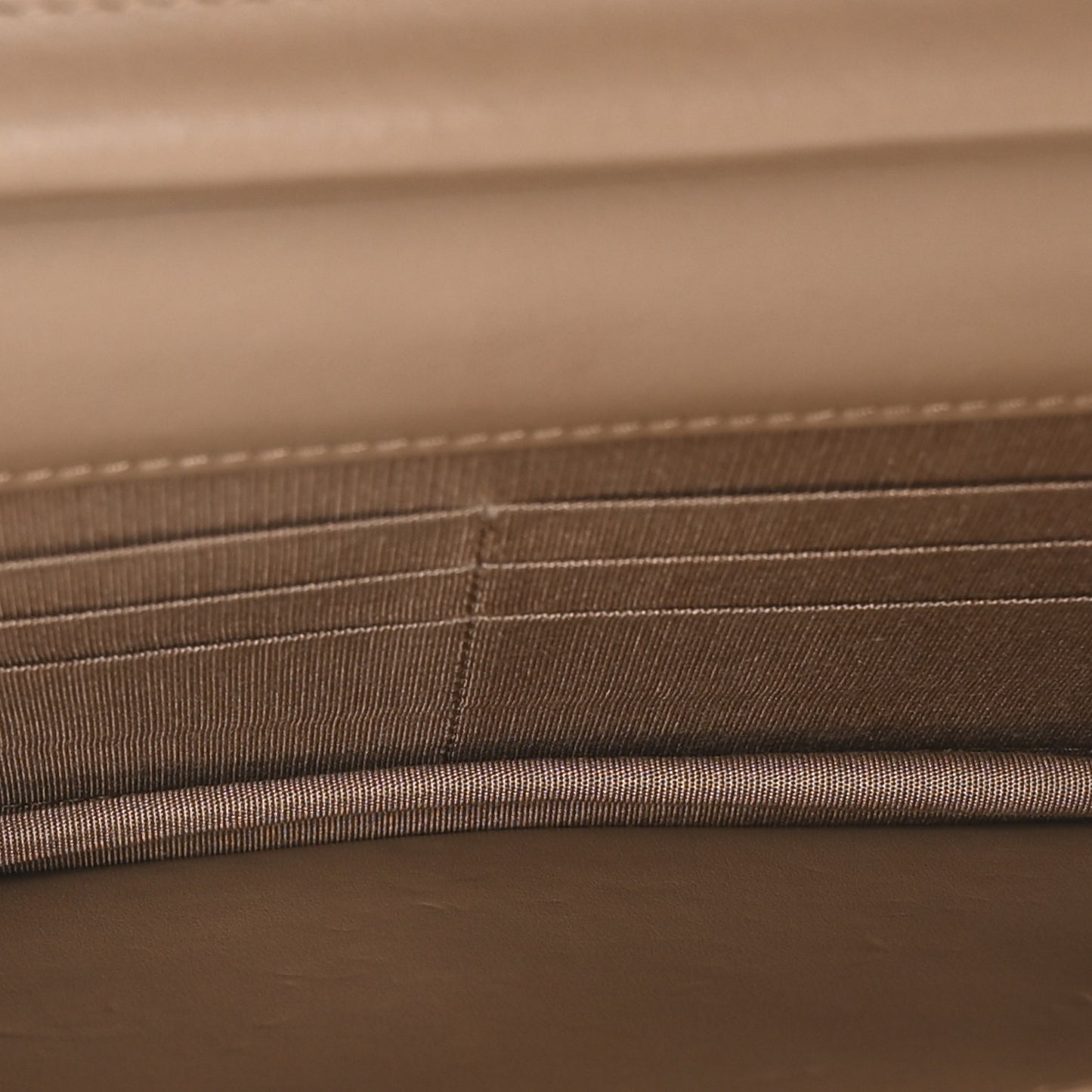 Caviar Chevron Quilted Boy Wallet On Chain WOC Dark Beige