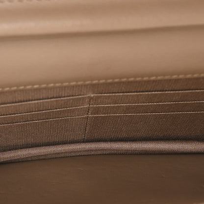 Chanel Caviar Chevron Quilted Boy Wallet On Chain WOC Dark Beige 5 of 11