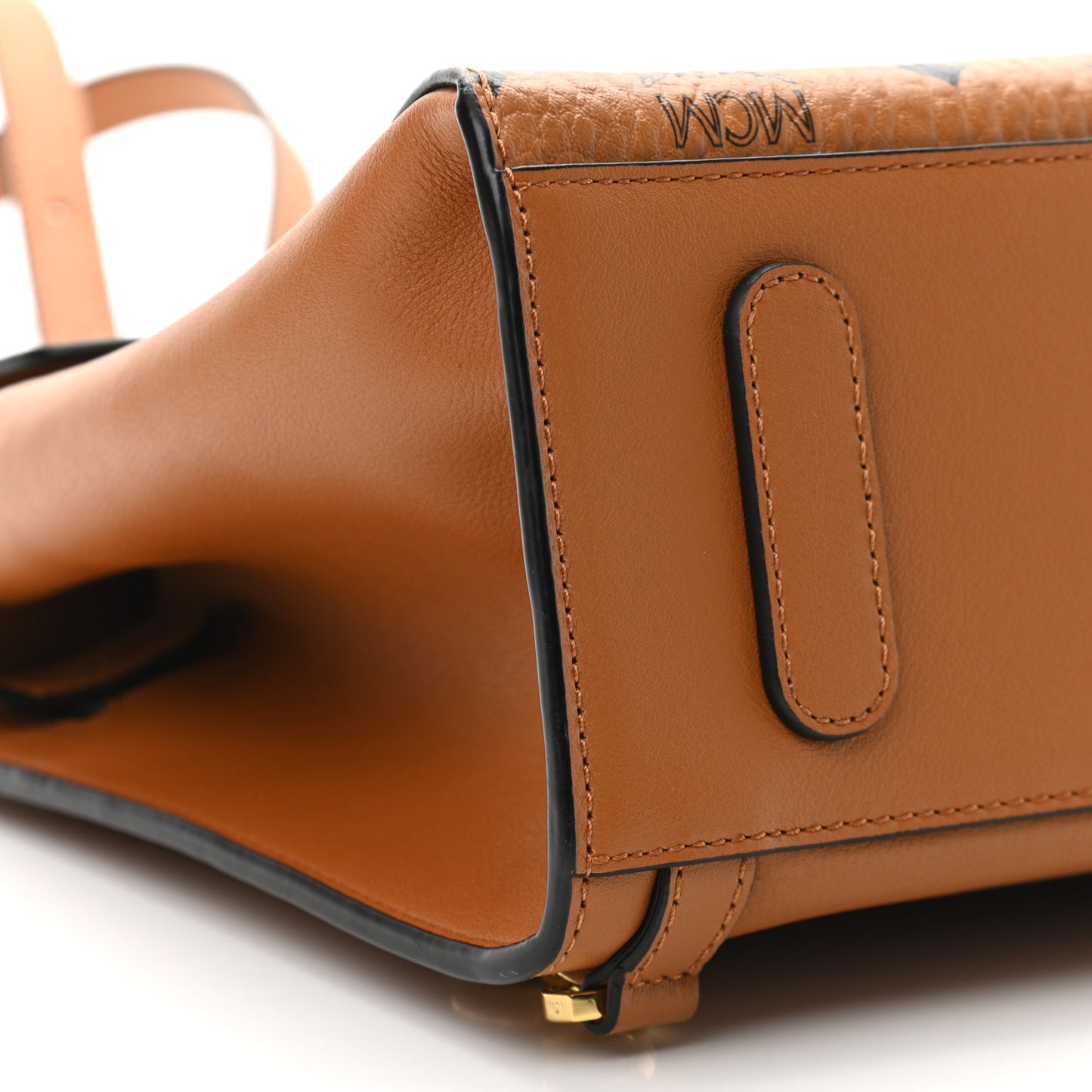 Calfskin Essential Visetos Small Backpack Cognac