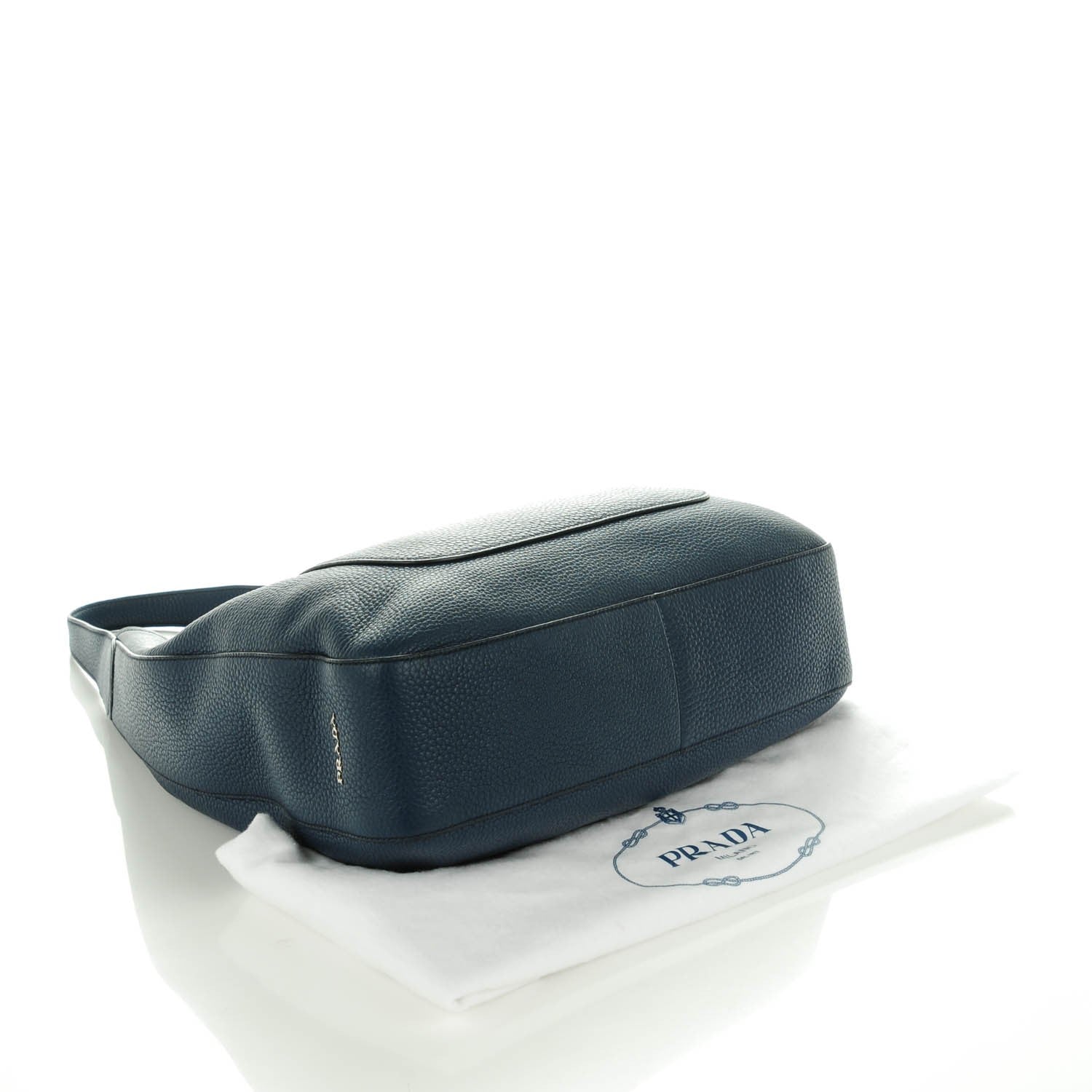 Prada Vitello Daino Medium Pocket Hobo Bag Bleuette 4 of 8