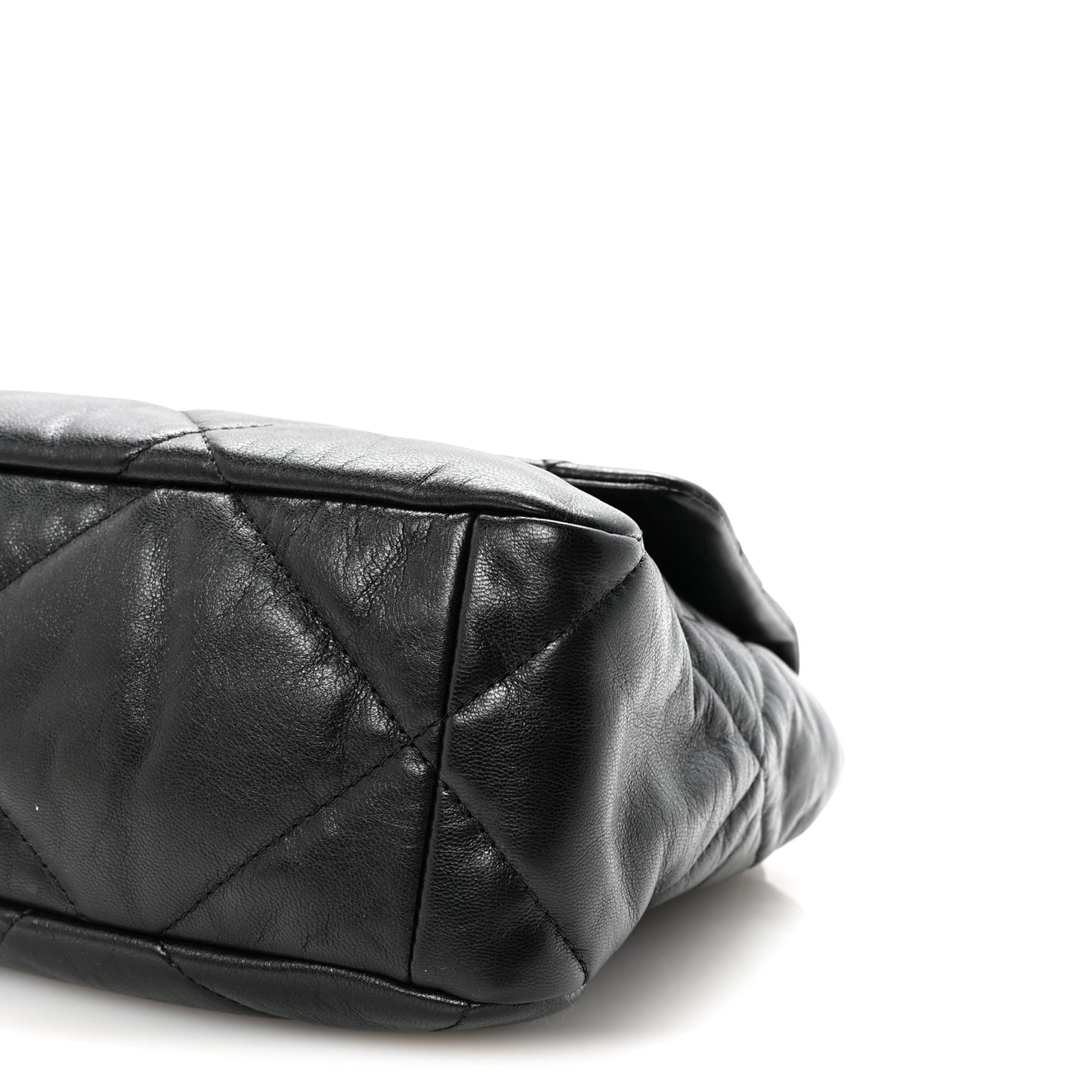 Goatskin Quilted Large Chanel 19 Flap Black