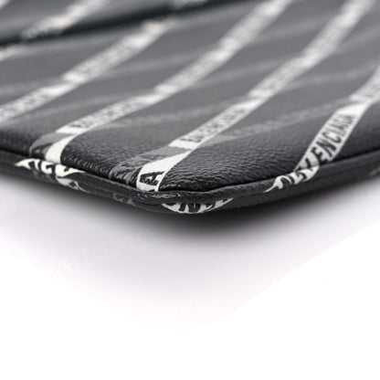 Balenciaga Coated Canvas Losange Monogram Zip Pouch Black Grey 7 of 9