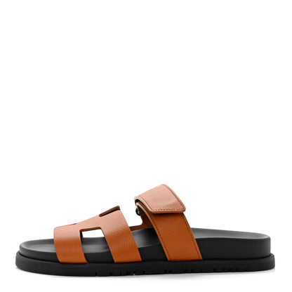 Hermes Epsom Womens Chypre Sandals 36 Naturel 1 of 9