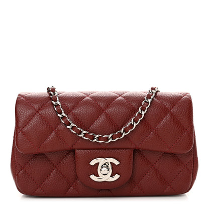 Chanel Caviar Quilted Extra Mini Flap Burgundy 1 of 12