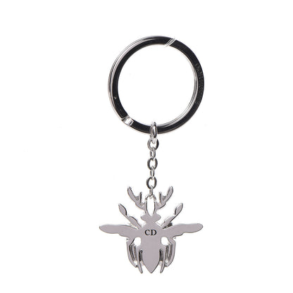 Christian Dior Palladium Bee Charm Key Ring 1 of 2