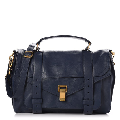 Proenza Schouler Lambskin Medium PS1 Satchel Midnight 1 of 9