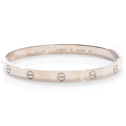 Cartier 18K White Gold LOVE Bracelet 20 3 of 5