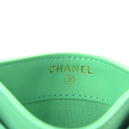 Chanel Caviar Quilted Card Holder Green 6 of 7