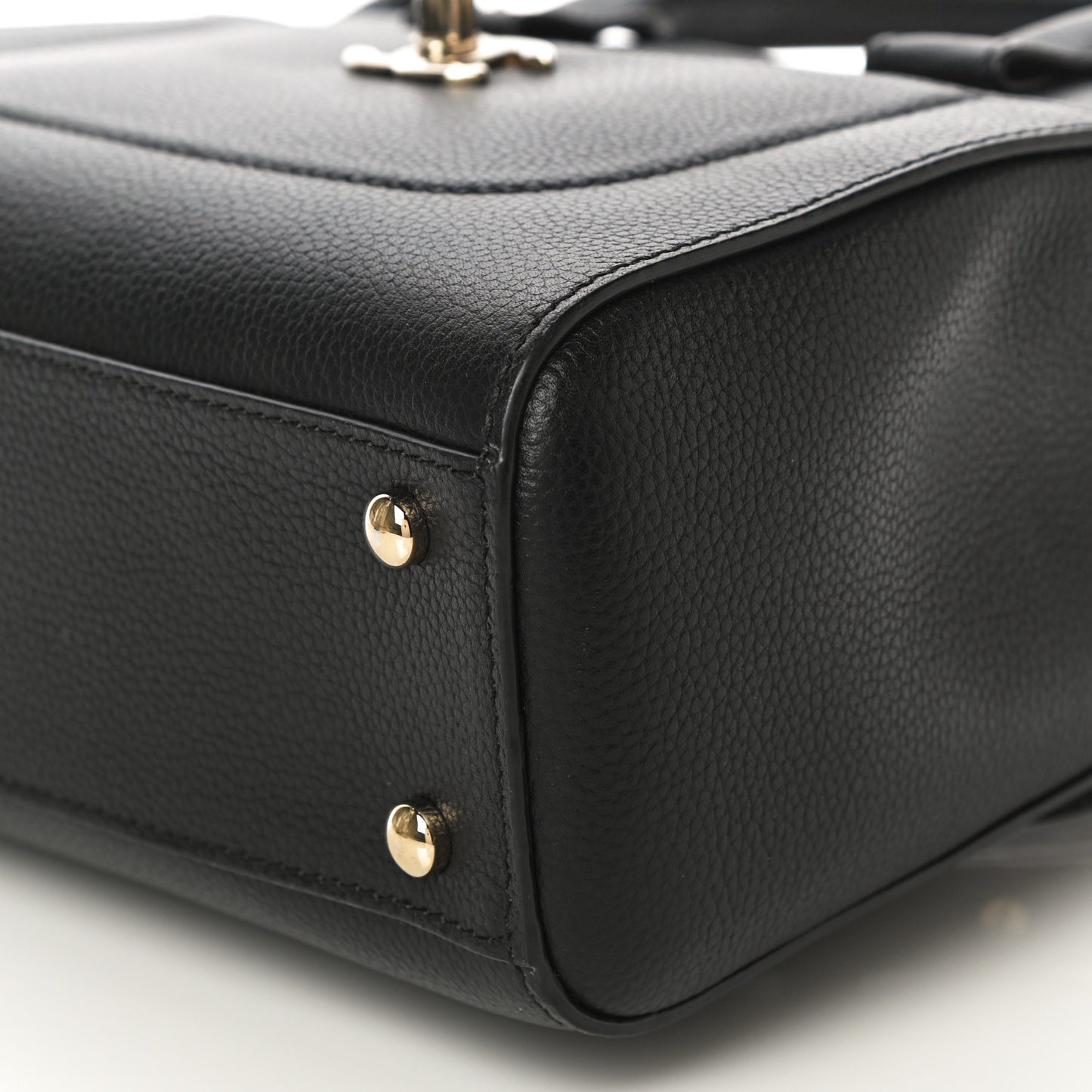 Grained Calfskin Mini Neo Executive Shopper Tote Black