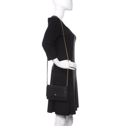 Chanel Caviar Quilted Wallet On Chain WOC Black 2 of 12
