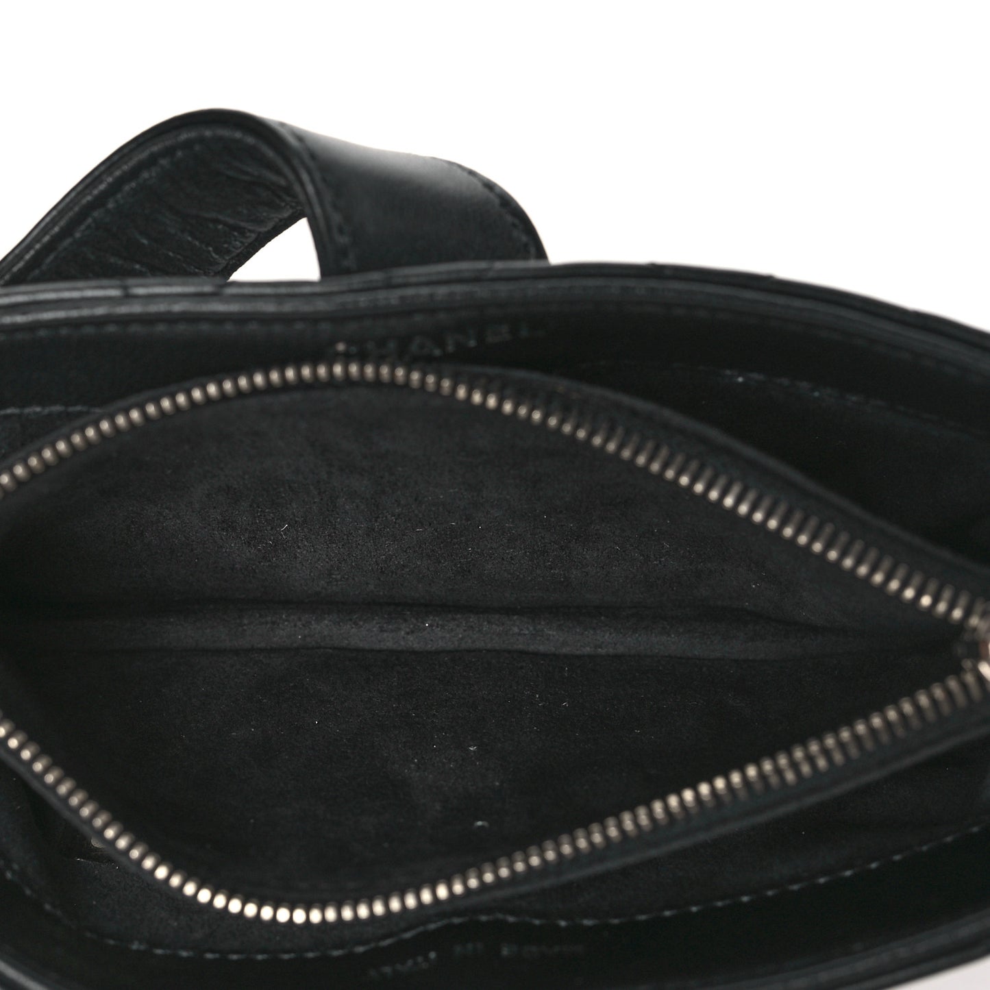 Lambskin Quilted Crystal Valentine Charms Mini Phone Holder Crossbody Bag Black