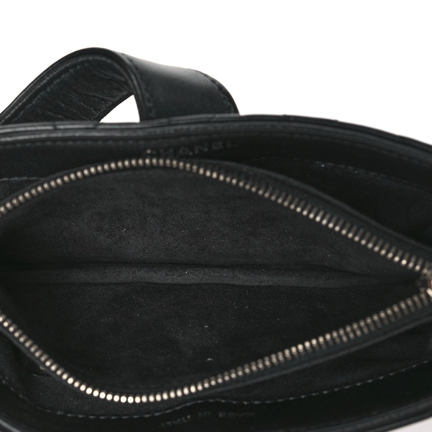 Chanel Lambskin Quilted Crystal Valentine Charms Mini Phone Holder Crossbody Bag Black 5 of 10