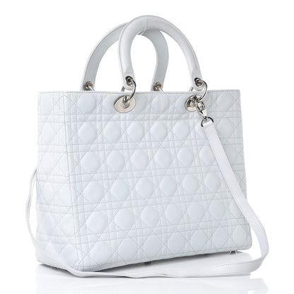 Christian Dior Lambskin Cannage Large Lady Dior Grey 4 of 11