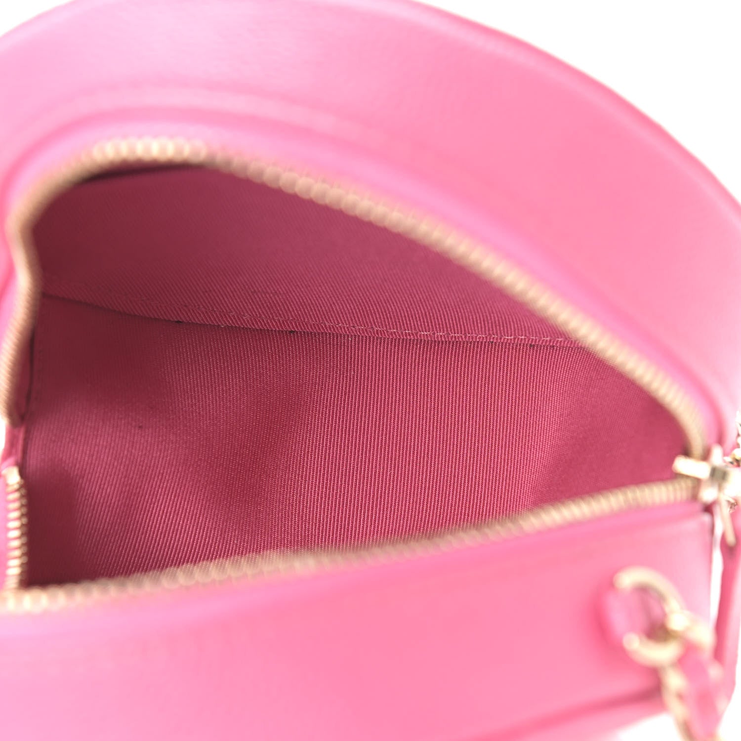 Chanel Caviar Quilted Round Clutch With Chain Pink 5 of 9