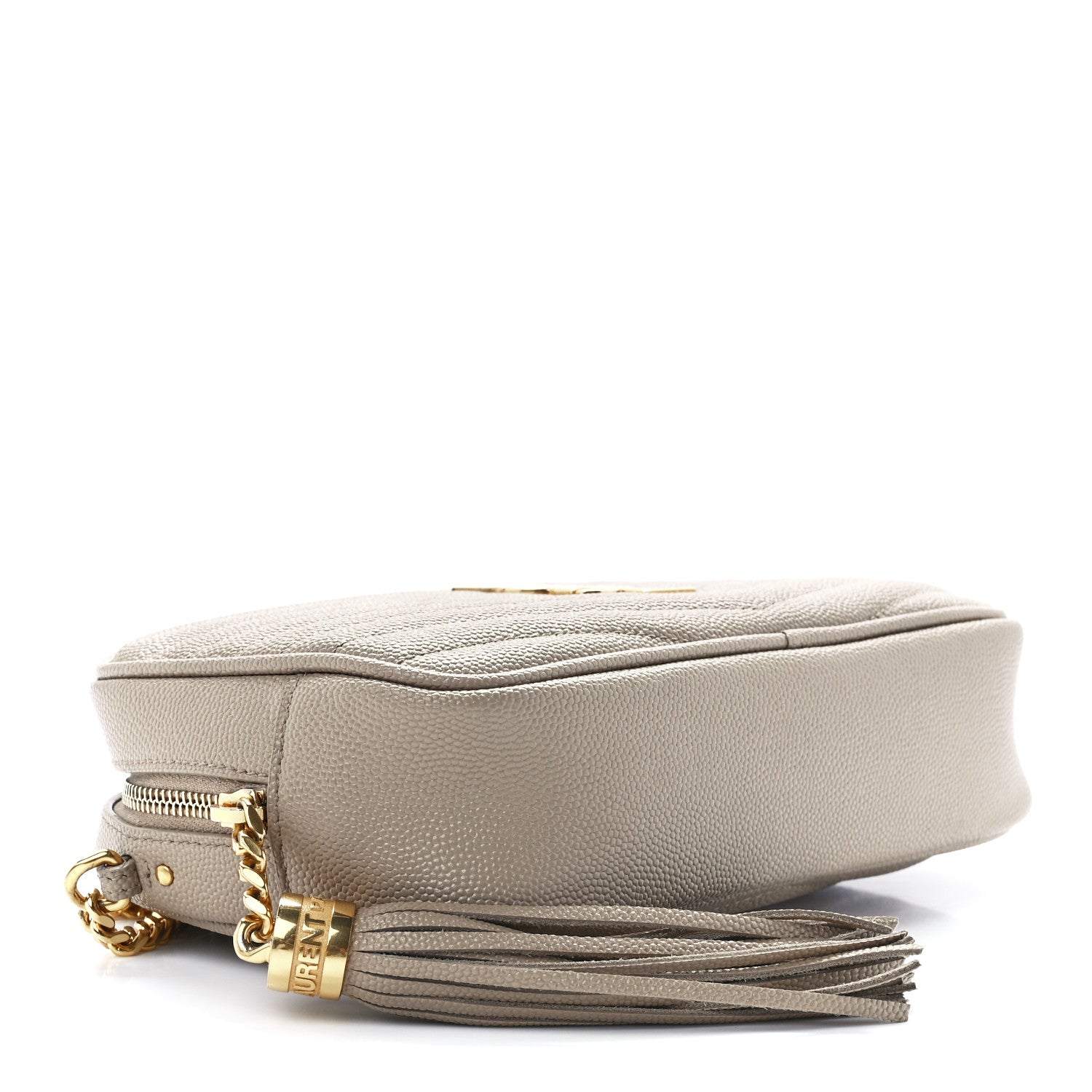 Saint Laurent Grain De Poudre Matelasse Monogram Mini Lou Camera Bag Dark Beige 4 of 11