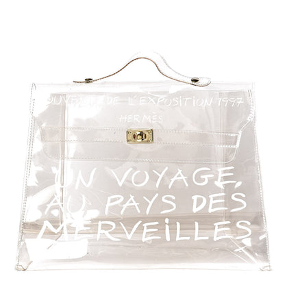 Hermes Vinyl Souvenir De L'Exposition Kelly Transparent 1 of 11