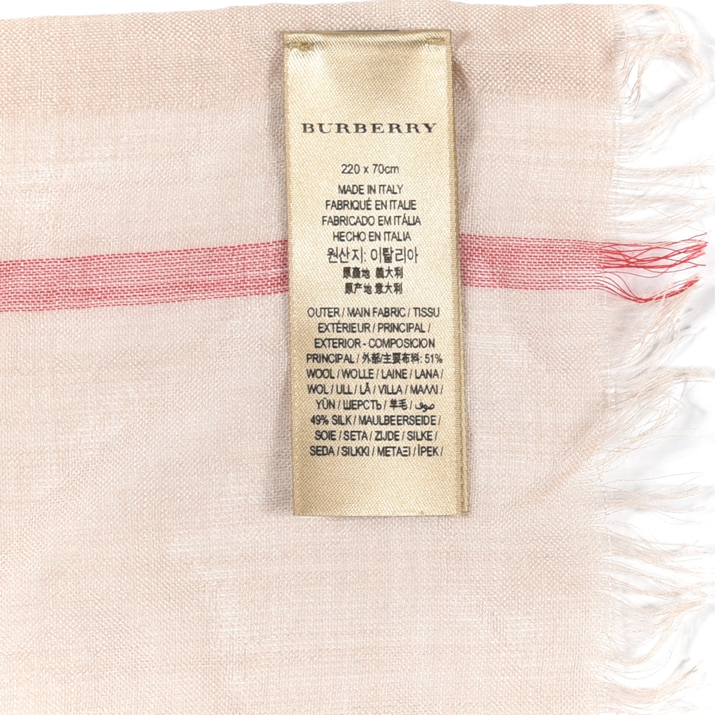 Burberry Wool Silk Gauze Giant Check Scarf Trench 4 of 5