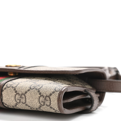 Gucci GG Supreme Monogram Web Ophidia Crossbody Wallet Beige New Acero 10 of 11