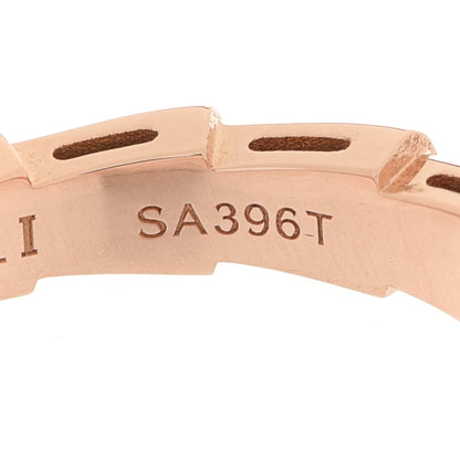 Bulgari 18K Rose Gold Serpenti Viper Band Ring 54 6.75 6 of 7
