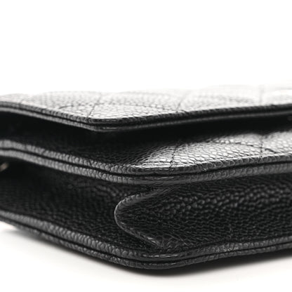 Chanel Caviar Quilted Wallet on Chain WOC Black 10 of 12