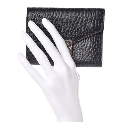 MCM Visetos Compact Wallet Black 2 of 9