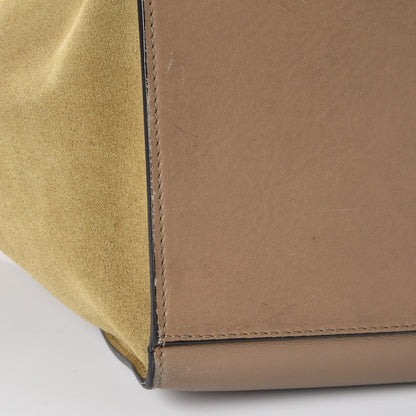 Celine Smooth Calfskin Suede Medium Tri-Color Trapeze Olive 15 of 31