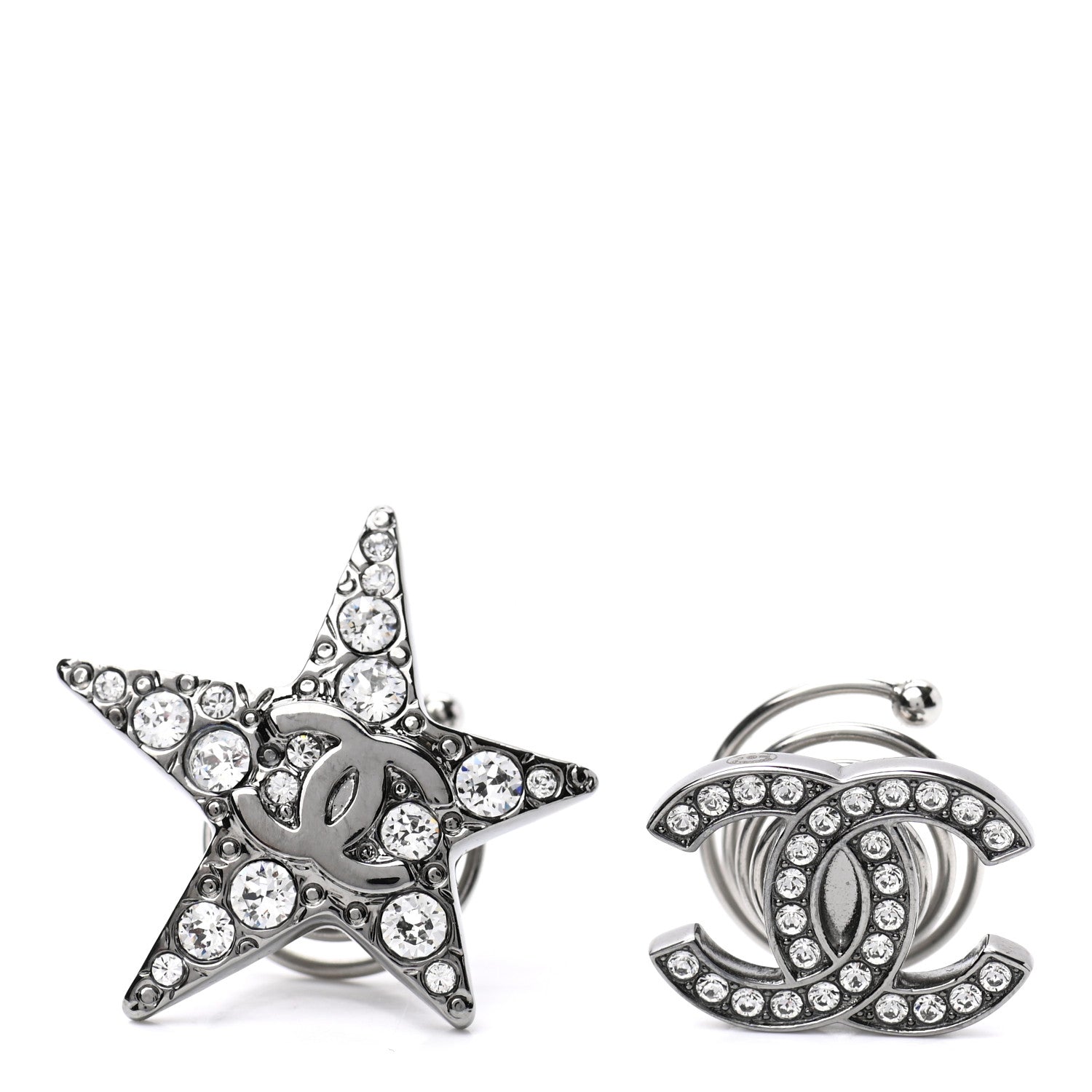 Chanel Ruthenium Crystal CC Star Hair Accessory Set 1 of 4