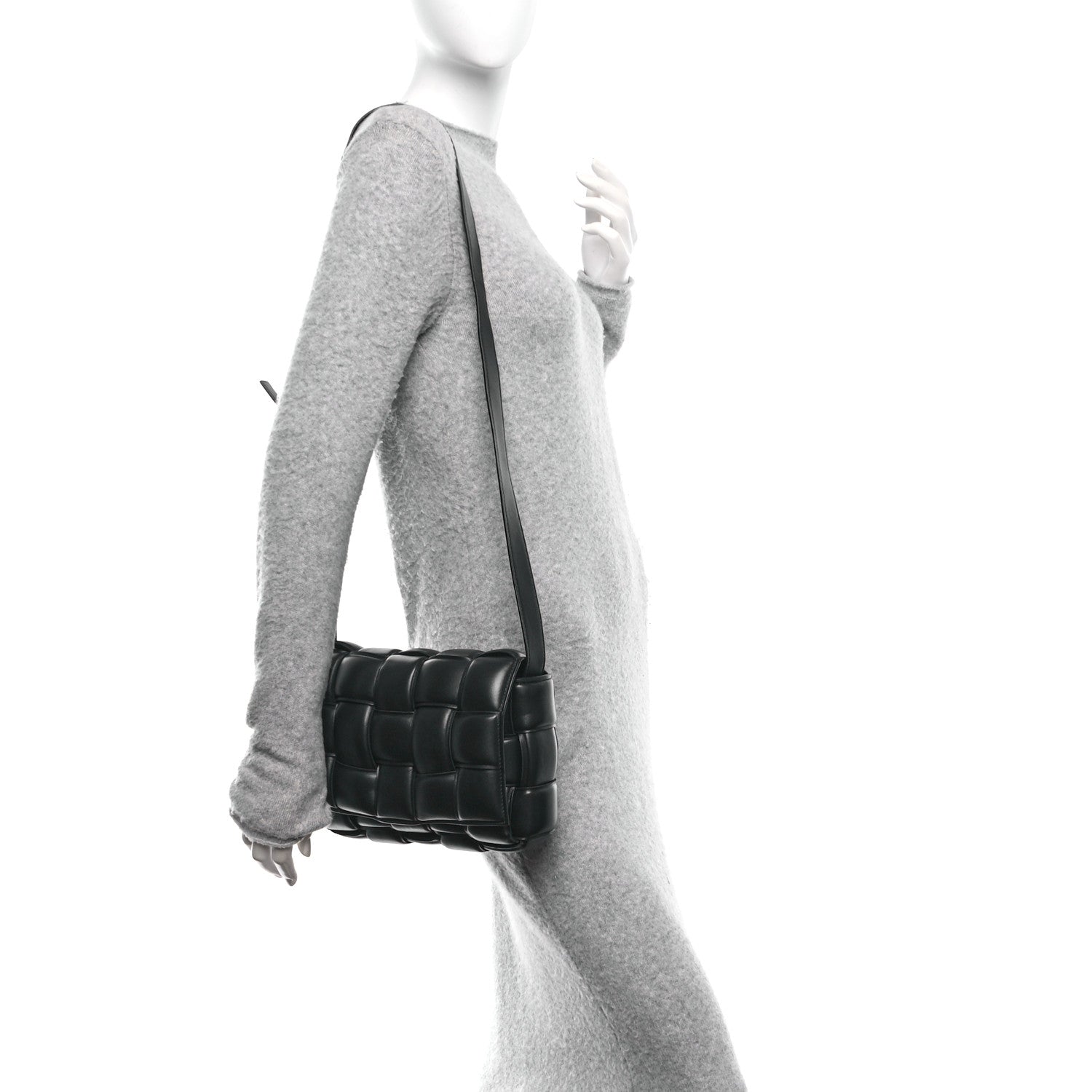 Bottega Veneta Nappa Maxi Intreccio Padded Cassette Crossbody Bag Black 2 of 9