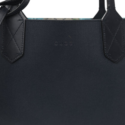 Gucci GG Supreme Monogram Blooms Small Reversible Tote Beige Blue Navy 15 of 17