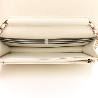 Chanel Caviar Quilted Wallet On Chain WOC White 4 of 12