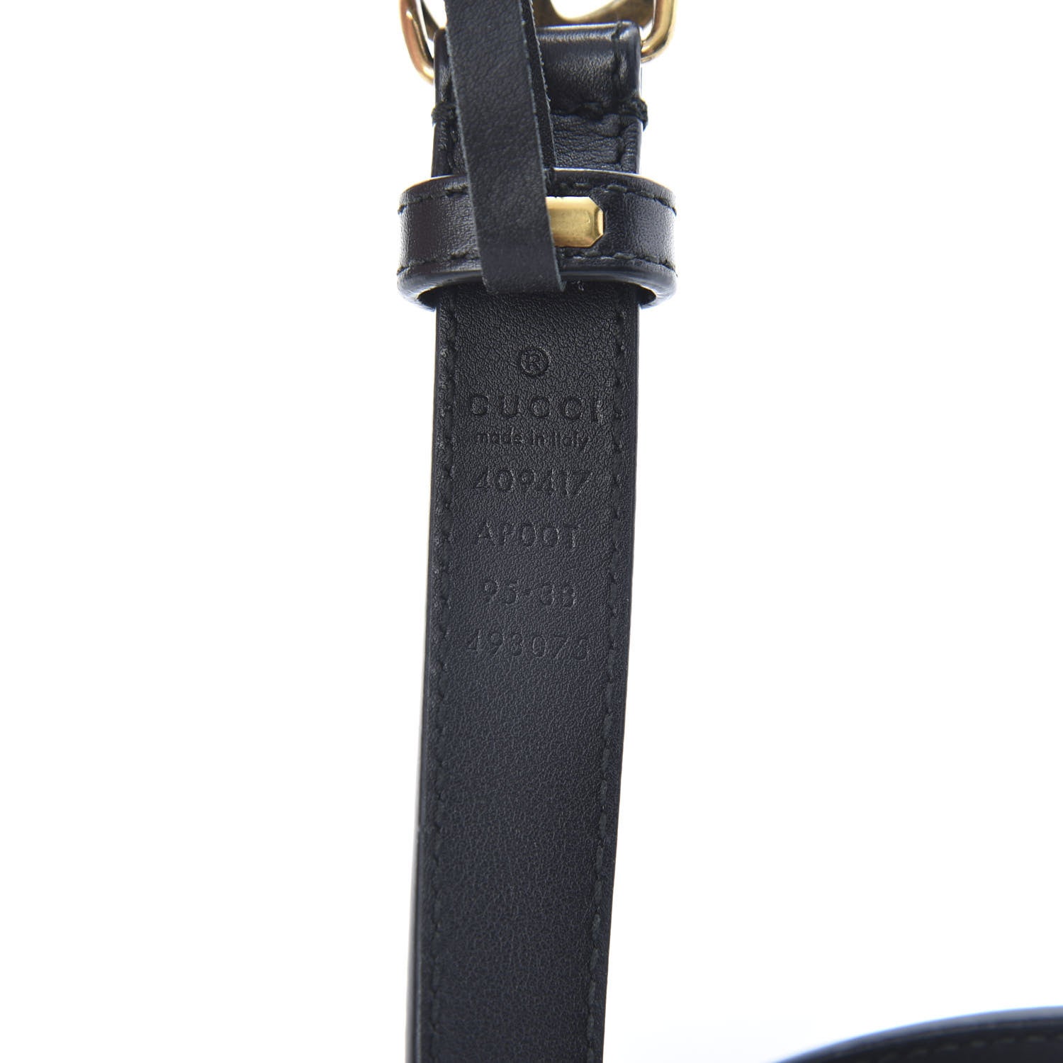 Gucci Calfskin Double G 20mm Belt 95 38 Black 3 of 7