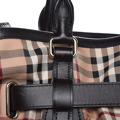 Burberry Haymarket Check Medium Golderton Tote Chocolate 10 of 10