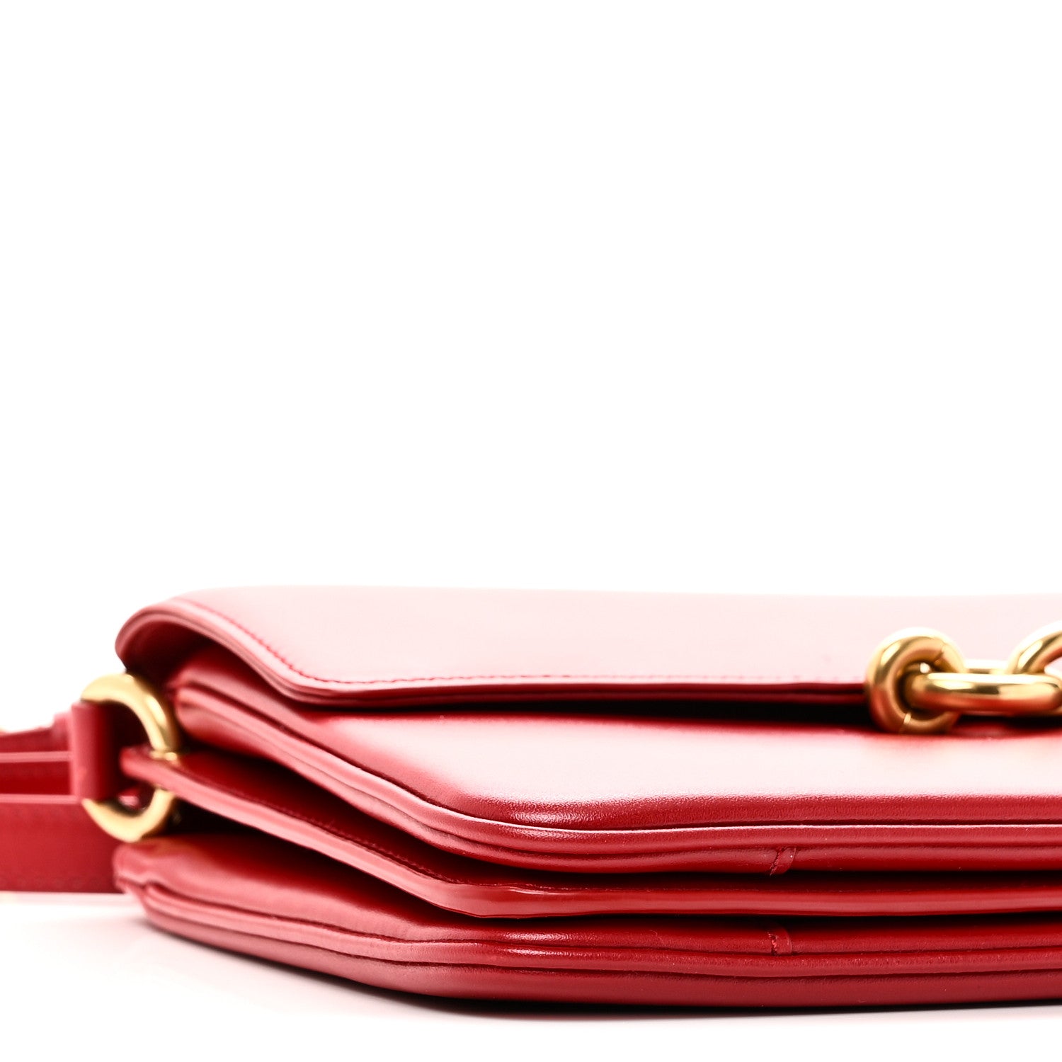 Saint Laurent Smooth Calfskin Le Maillon Satchel Rouge Eros 9 of 12
