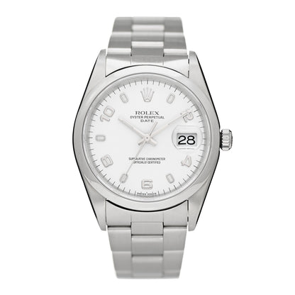 Rolex Stainless Steel 34mm Oyster Perpetual Date Watch White 15200 1 of 4