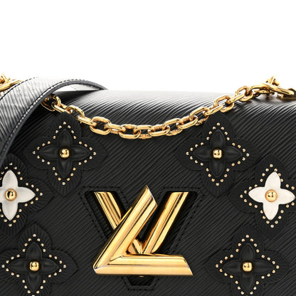 Louis Vuitton Epi Flowers Twist Shoulder Bag MM Black 7 of 10